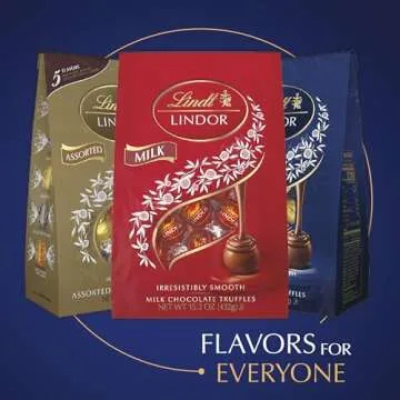 Lindt LINDOR Assorted Dark Chocolate Candy Truffles, Assorted Chocolate with Smooth, Melting Truffle Center, 15.2 oz. Bag