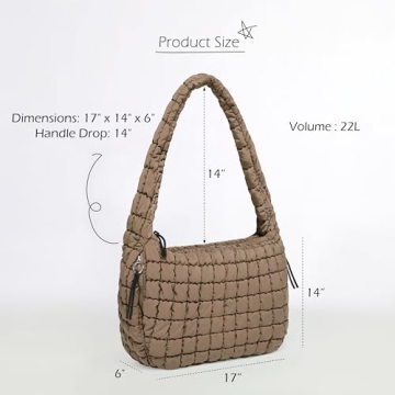 ODODOS Quilted Carryall Tote Lightweight Spacious Bag