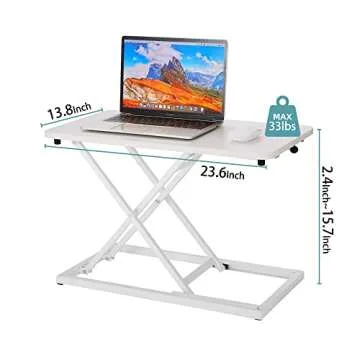 yoopin Standing Desk Converter: Adjustable Riser for Ergonomic Workstations