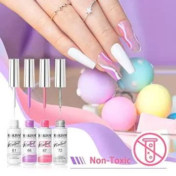 RARJSM Cotton Candy Gel Polish Set for Nail Art
