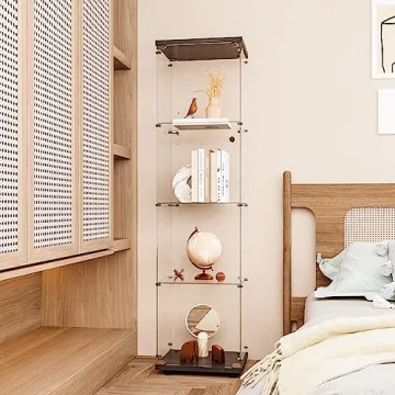 FLYMUHJIA Elegant Curio Cabinet for Collectibles Display