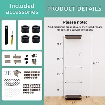 FLYMUHJIA Elegant Curio Cabinet for Collectibles Display