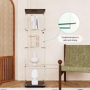 FLYMUHJIA Elegant Curio Cabinet for Collectibles Display