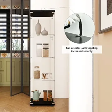 FLYMUHJIA Elegant Curio Cabinet for Collectibles Display