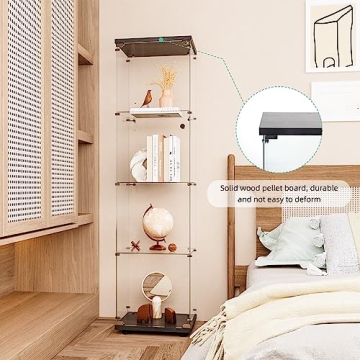 FLYMUHJIA Elegant Curio Cabinet for Collectibles Display