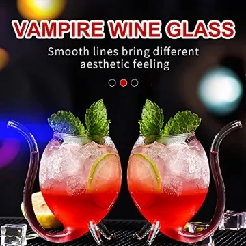 Vampire Wine Glass Set - Unique 12oz Glasses for Fun