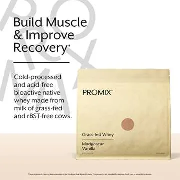 Promix Whey Protein Powder, Vanilla - 2.5lb Bulk - Grass-Fed & 100% All Natural - ­Post Workout Fit...