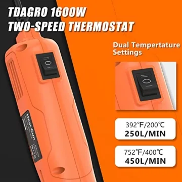400W Mini Heat Gun Dual Temp Fast Heating DIY Crafts