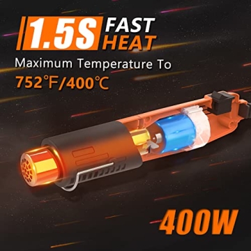 400W Mini Heat Gun Dual Temp Fast Heating DIY Crafts