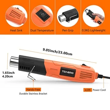 400W Mini Heat Gun Dual Temp Fast Heating DIY Crafts