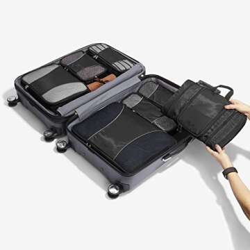 eBags Classic 6 Piece Packing Cube Set (Black)