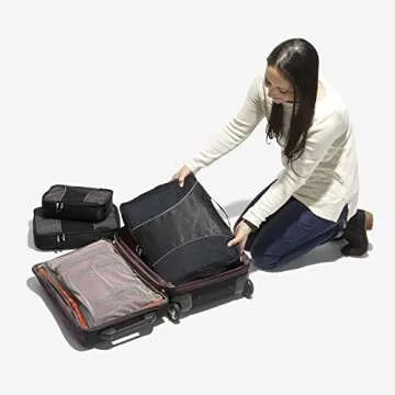 eBags Classic 6 Piece Packing Cube Set (Black)