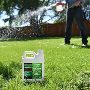 Liquid Soil Loosener- Soil Conditioner-Use alone or when Aerating with Mechanical Aerator or Core Aeration- Simple Lawn Solutions- Any Grass Type-Great for Compact Soils, Standing water, Poor Drainage