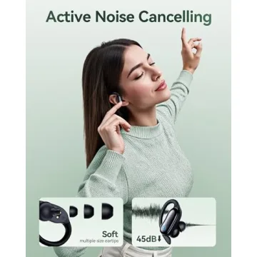 GNMN Active Noise Cancelling Ear Buds Wireless Earbuds 96hrs Playback Bluetooth Headphones Dual Batt...