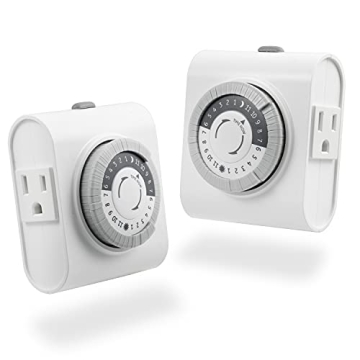 GE 24-Hour Dual Outlet Timer - Automate Your Home Devices Effortlessly