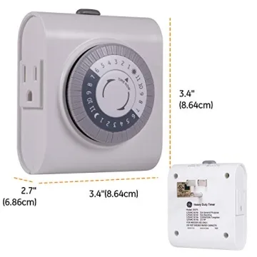 GE 24-Hour Mechanical Outlet Timer for Smart Home Use