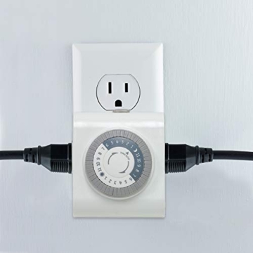 GE 24-Hour Mechanical Outlet Timer for Smart Home Use