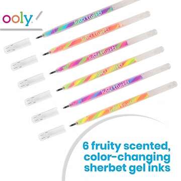 Ooly Scented Tutti Fruitti Color Changing Gel Pens Set of 6-1.00mm NIB, Color Changing as you Write,...
