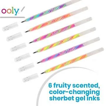 Ooly Scented Tutti Fruitti Color Changing Gel Pens Set of 6 - Vibrant, Fun Writing Supplies