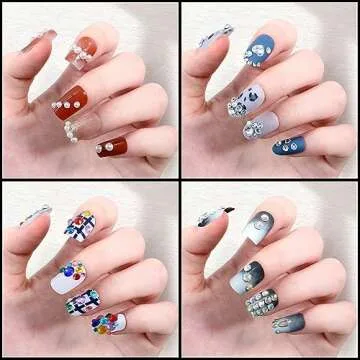 Halloween 10 Sheets Eye Body Face Gems Rhinestone Stickers Self Adhesive Rhinestones Rainbow Face Gems for Women Festival Accessory and Nail Art Decorations Bling