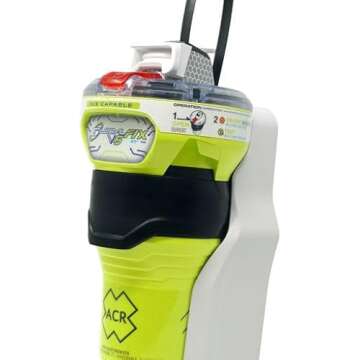ACR GLOBALFIX V6 GPS EPIRB SOS, Global Coverage, Return Link Service & Mobile App - CAT 2 Manual Release Bracket (2854) - Global Satellite Emergency Signaling for Search & Rescue,10 Year Battery Life
