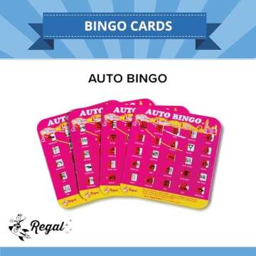 Regal Games Finger-Tip Shutter Bingo Cards with Sliding Windows - Auto Bingo Game Set - Travel Bingo...