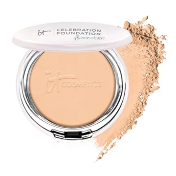 IT Cosmetics Celebration Foundation Illumination - Anti-Aging, Full Coverage Foundation Powder - Wit...