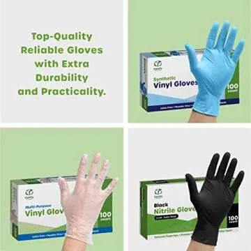 Comfy Package Blue Nitrile Gloves - 100 Count Durable Safeguard