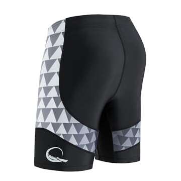 Men's Rash Guard Swim Shorts Compression Swimming Jammer Cool Dry Active Swimsuit Workout Shorts Spo...