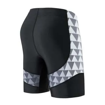 Men's Rash Guard Swim Shorts Compression Swimming Jammer Cool Dry Active Swimsuit Workout Shorts Sports Tights(Alligator,3XL)