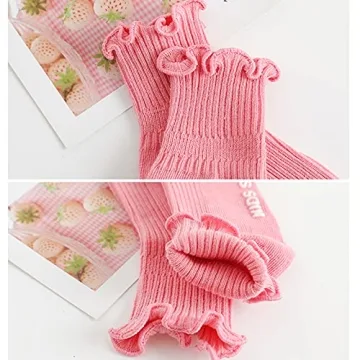 Zumou Toddler Non Skid Socks Frilly Ruffle 6 Pairs