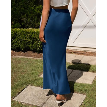 Outoshe Satin High Waisted Maxi Skirt for All Occasions