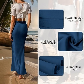 Outoshe Satin High Waisted Maxi Skirt for All Occasions