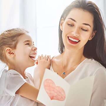 Iefil Butterfly Crystal Necklaces for Mom - Butterfly Crystal Necklace, Rose Gold 925 Sterling Silve...