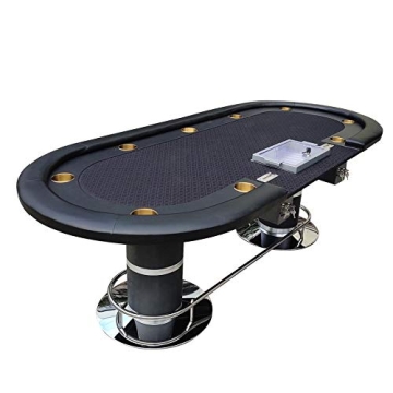 Luxury Jumbo Size Double Copper Cup Holders Poker Table for Ultimate Game Nights