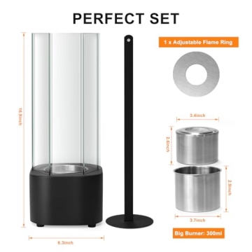 EAST FLAME Tabletop Fire Pit Spiral Flame Design Indoor Outdoor