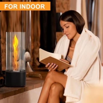 EAST FLAME Tabletop Fire Pit Spiral Flame Design Indoor Outdoor