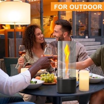 EAST FLAME Tabletop Fire Pit Spiral Flame Design Indoor Outdoor