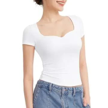 PUMIEY Trendy Summer Sweetheart Tops for Women