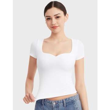 PUMIEY Trendy Summer Sweetheart Tops for Women
