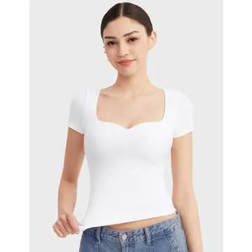 PUMIEY Trendy Summer Sweetheart Tops for Women