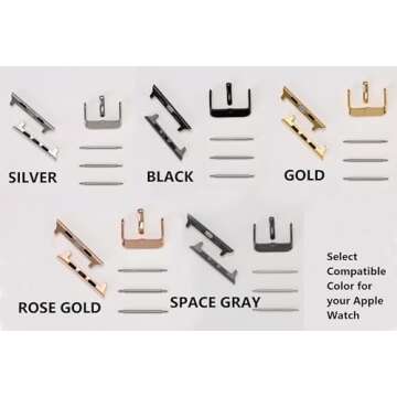 VENOULT Compatible with iWatch Band for Apple Watch Ultra 2-1 Bands for Man or Women 49mm, 45mm, 44mm, 41mm, 40mm, Genuine Leather Bull Strap (38/40/41mm Silver, Chestnut Brown)