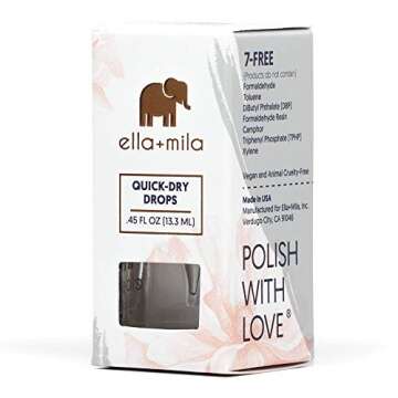 Ella+mila Gotta Jet Quick Dry Drops - Smudge-Free Nail Care (0.45 fl oz)