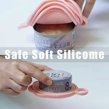 Meow&Woof Cat Food Can Lid and Spoon, BPA Free Cover for Animal Wet Food Storage, Reusable Topper for 3/5 /5.1/5.5/12/ 13 oz Cans Refrigerator Fresh Wash Machine Apply