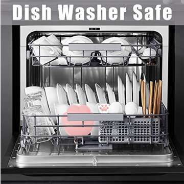 Meow&Woof Cat Food Can Lid and Spoon, BPA Free Cover for Animal Wet Food Storage, Reusable Topper for 3/5 /5.1/5.5/12/ 13 oz Cans Refrigerator Fresh Wash Machine Apply