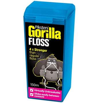 Piksters Gorilla Floss Chairside 150m Roll - Extra Strong Dental Care
