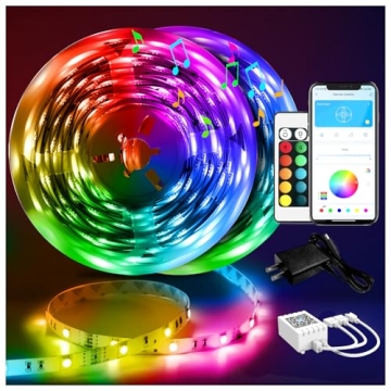 DAYBETTER Led Strip Lights 100 ft Smart with App Remote Control, 5050 RGB for Bedroom, Living Room, ...