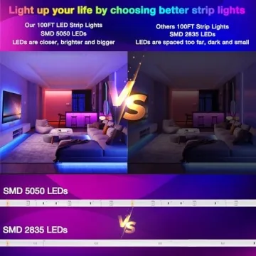 DAYBETTER Smart LED Strip Lights 100 ft with App Control