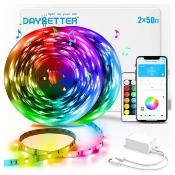 DAYBETTER Smart LED Strip Lights 100 ft with App Control