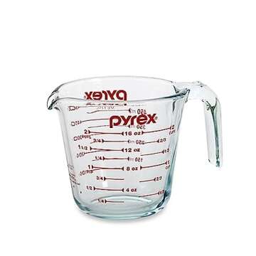Durable Pyrex Measuring Cup with Clear, Bold Measurements